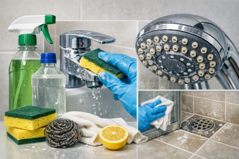 Reinigung von Badarmaturen und einer Badewanne mit Tür als seniorengerechte Badlösung. Ein barrierefreier Badewannenumbau erleichtert die Pflege. - Wannentüren.de