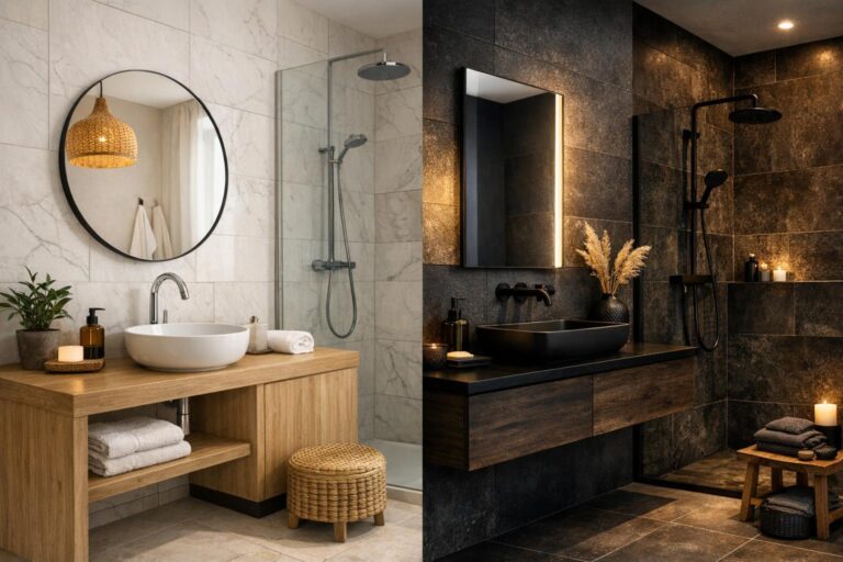 Moderner Badumbau mit Dusche als seniorengerechte Badlösung. Eine Badewanne mit Tür ermöglicht einen barrierefreien Einstieg für mehr Sicherheit. - Wannentüren.de
