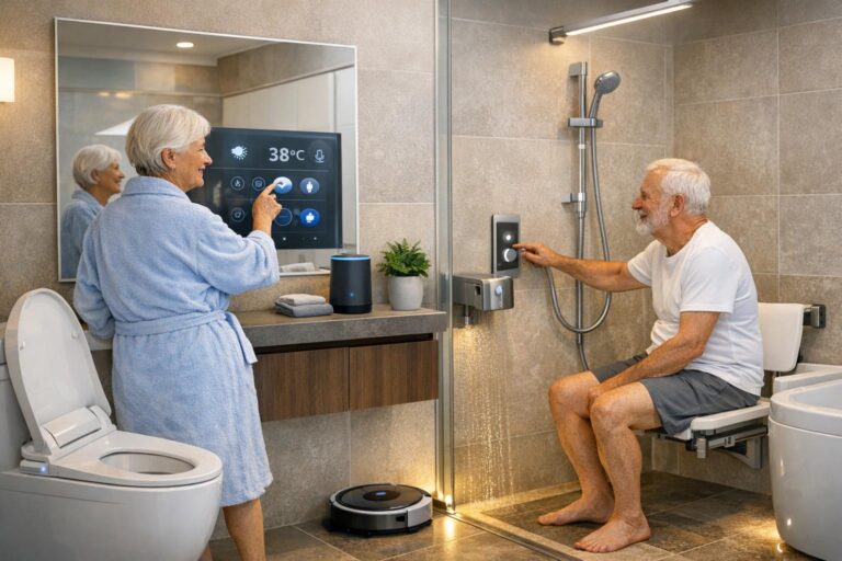 Moderne Badewanne mit Tür für barrierefreien Zugang, ideal für seniorengerechte Badlösungen und nachträglichen Einbau einer Tür. - Wannentüren.de